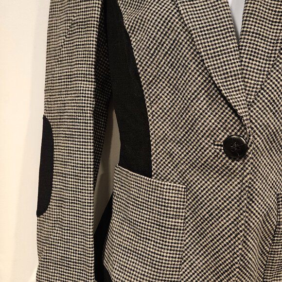 DVF 'Theobald' Blazer-Jacket, Houndstooth Print, Size 6 - Picture 4 of 13
